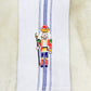 Red, Green, Yellow Nutcracker Blue Striped Hand Towel