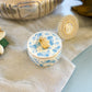 Prayer Hands Silhouette Blue Floral Ring Dish