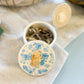 Prayer Hands Silhouette Blue Floral Ring Dish