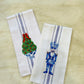 Christmas Tree in Blue & White Blue Striped Hand Towel