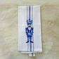 The Christmas Guardian Blue Stiped Hand Towel