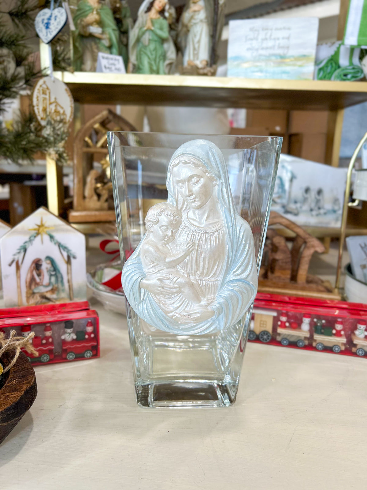 Cradled in Grace 10.5" Glass Vase
