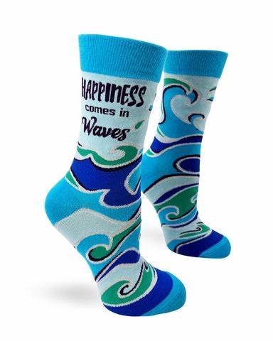 Women Happiness Comes In Waves Socks