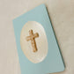 Sky Blue Journal with Cross