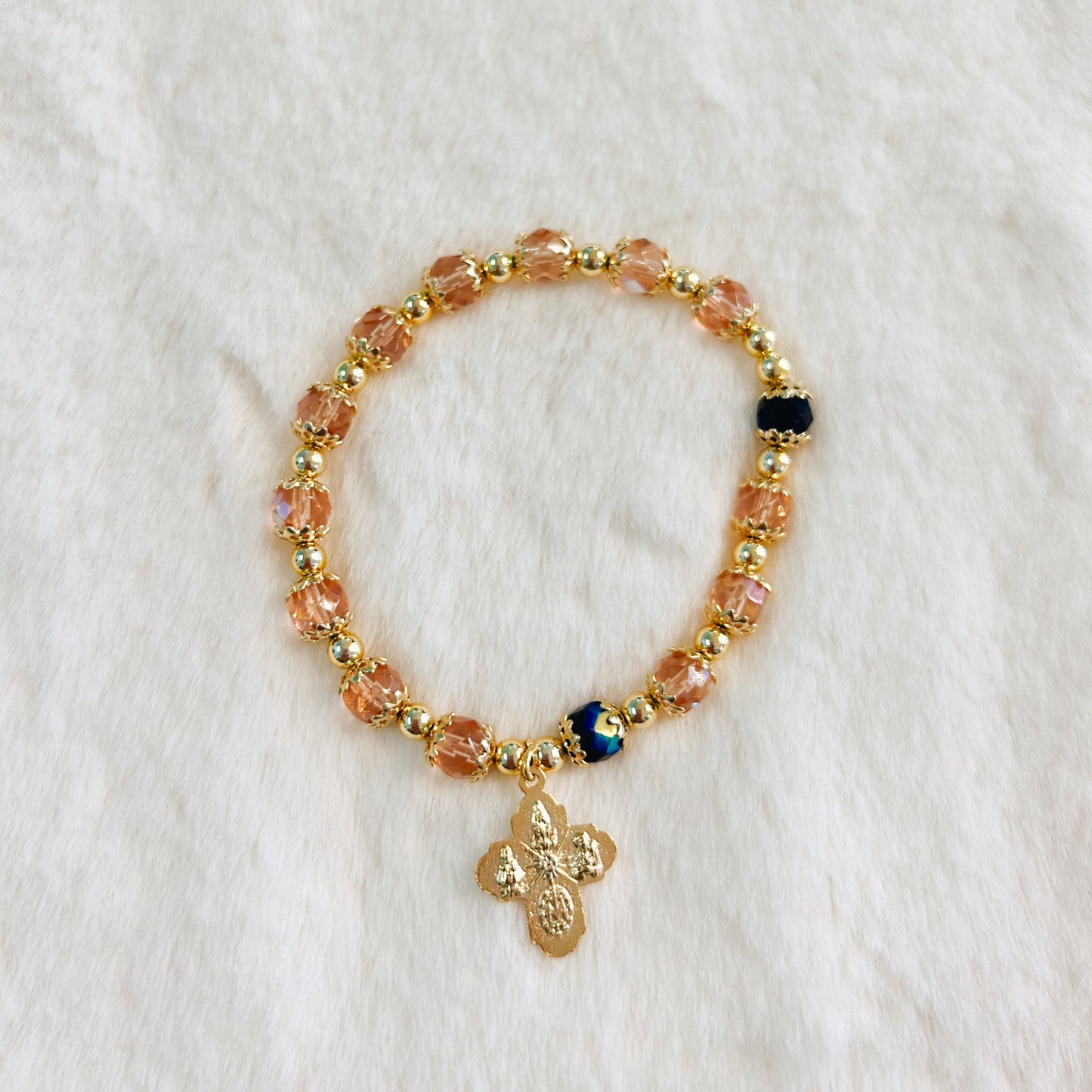 Pink Rosary Bracelet