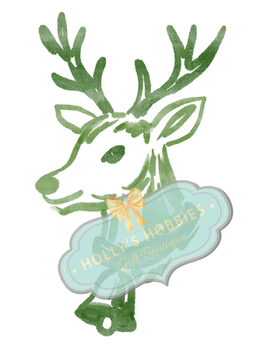 Transfer- Bells Will Be Ringing Reindeer (Green)