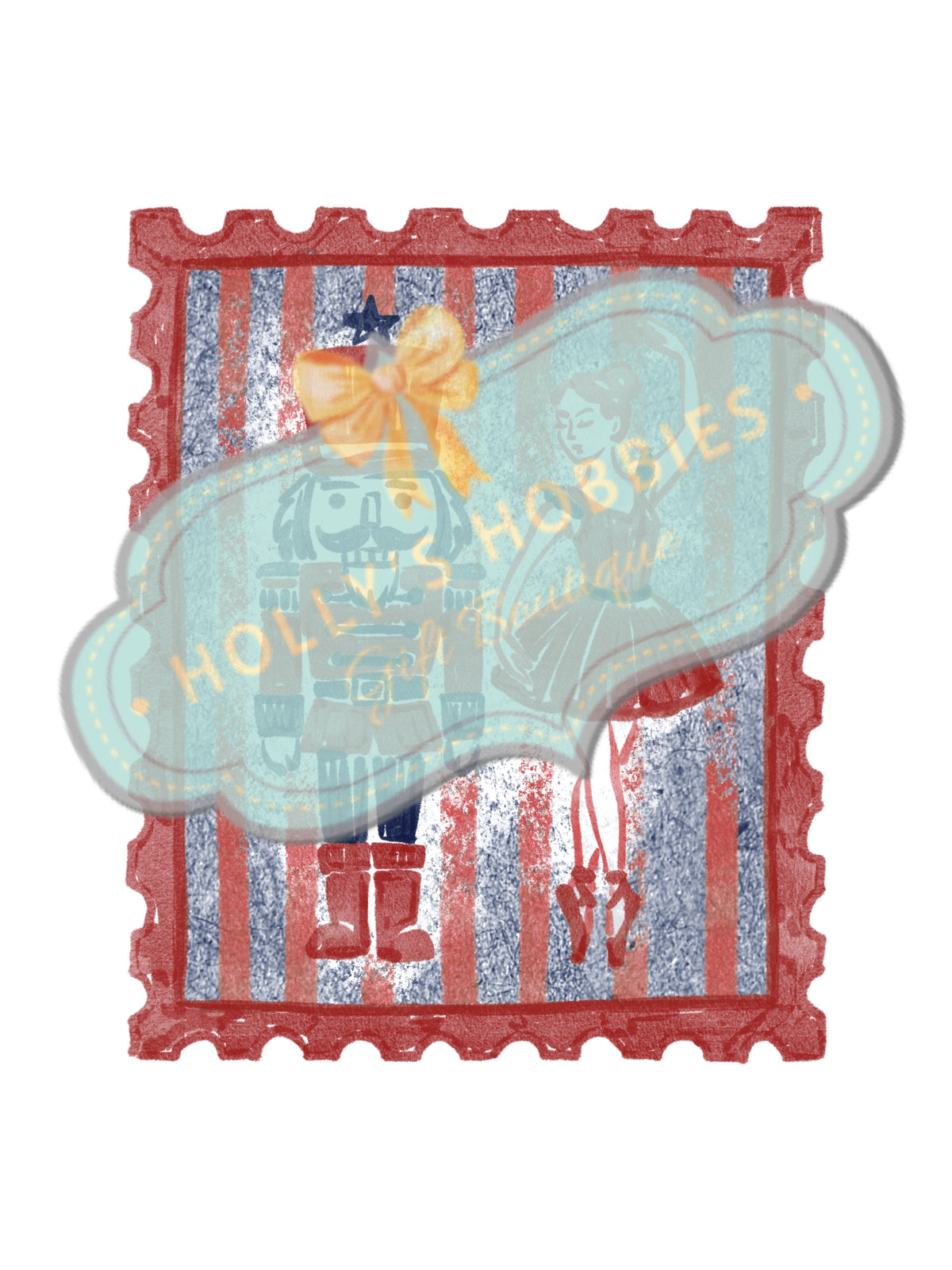 Transfer- Vintage Nutcracker/Ballerina Stamp