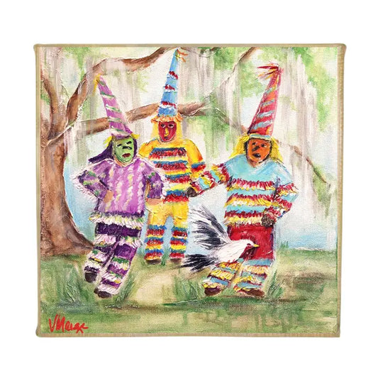 4x4 "Courir De Mardi Gras I" Mini Canvas Art