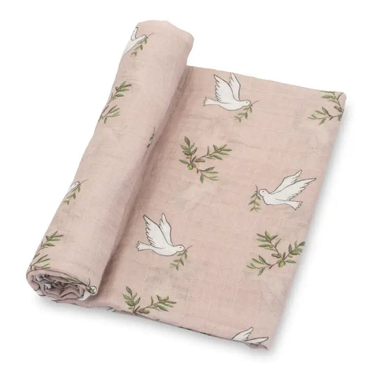 Lolly Banks Dove Swaddle Muslin Blanket
