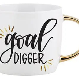 Goal Digger Gold Handle Mug
