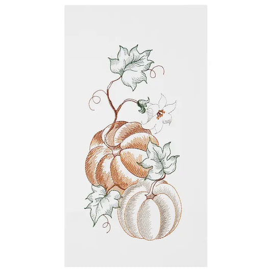 Fall Harvest Pumpkins & Leaves Hand Towel