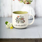 Mug Green/White Floral Sweet Friendship Prov. 27:9