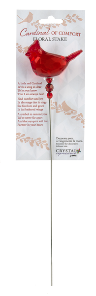 Cardinal of Comfort Floral Stake