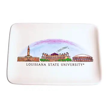 LSU Skyline Ceramic Trinket Tray