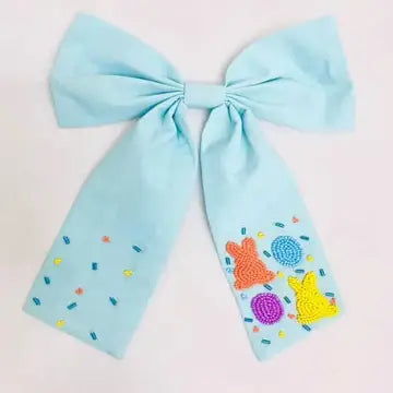 Easter Peeps Beaded Bow