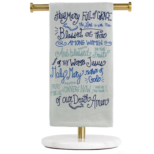Hail Mary Prayer Hand Towel