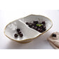 Two Section White & Gold Bowl