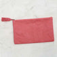 Jute Cosmetic Bag- Coral