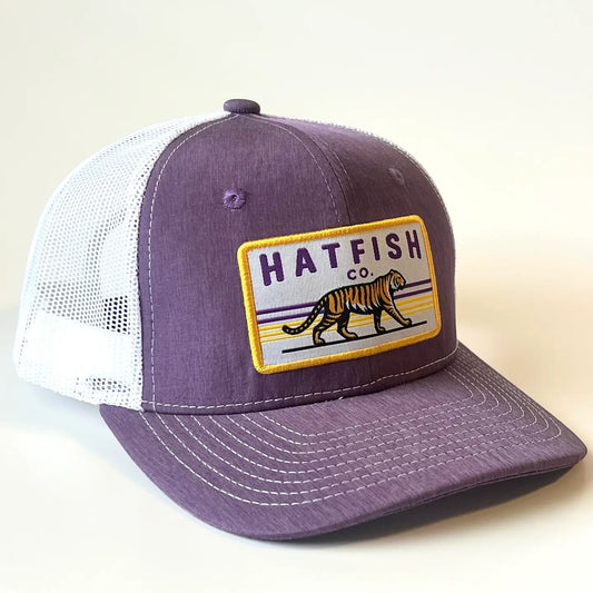 Adult Fighting Tiger Patch Trucker Cap