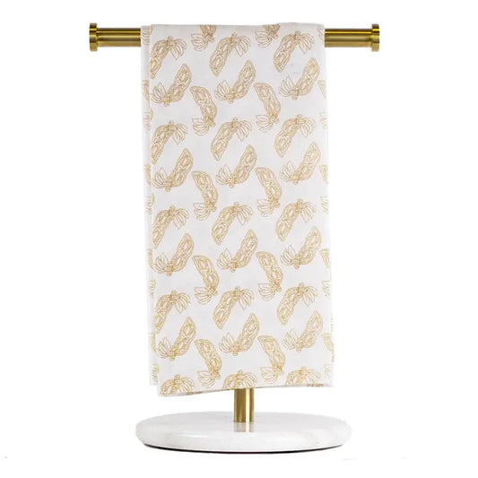 Masquerade Hand Towel White And Gold