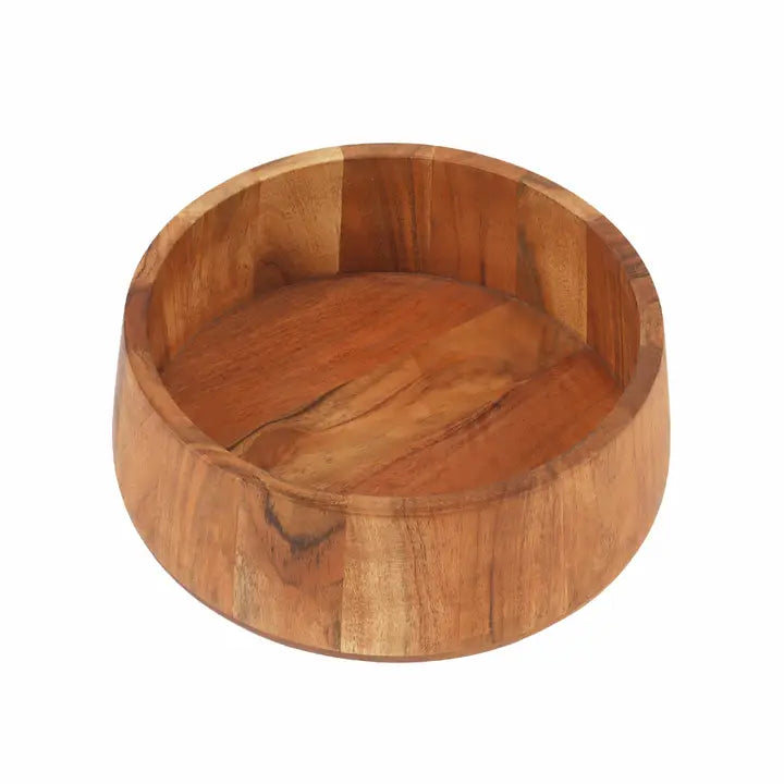 Wooden Serving Bowl 11x11x4"