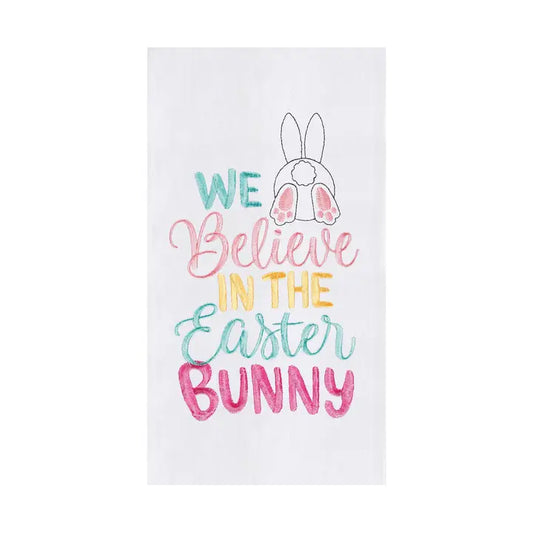 Easter Bunny We Believe Kitchen Towel