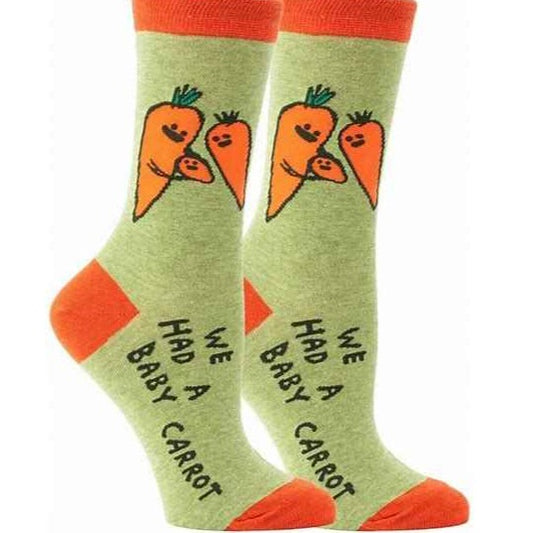 Women's We Had a Baby Carrot Crew Socks