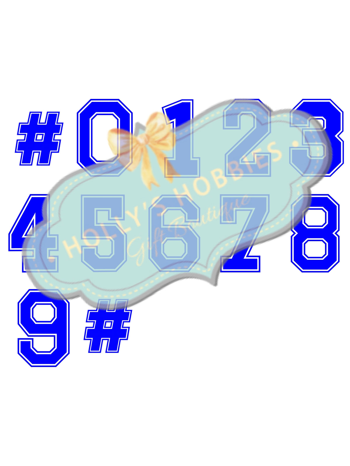 Transfer- Blue Numbers