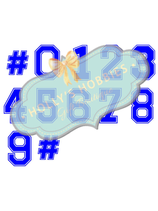 Transfer- Blue Numbers