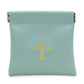 Vinyl Rosary Pouch Squeeze Top Gold Cross Imprint (Multiple Options)