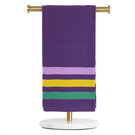 Mardi Gras Strip Jacquard Hand Towel