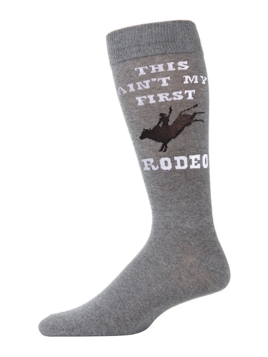 Men's Grey Rodeo Crew Socks