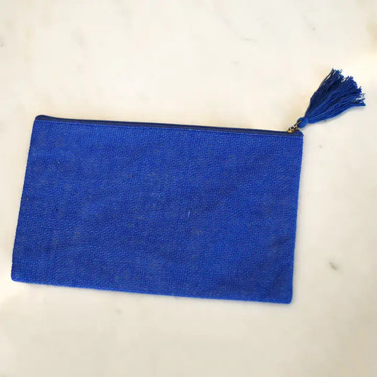 Jute Cosmetic Bag- Lapis