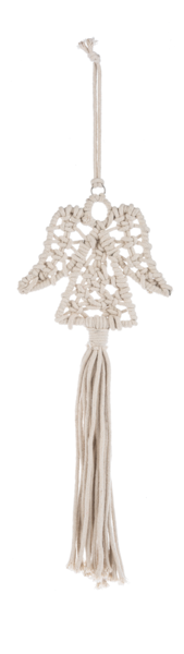 Macrame Cross and Angel Ornament