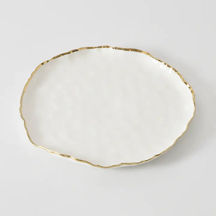 Round Patter White/Gold
