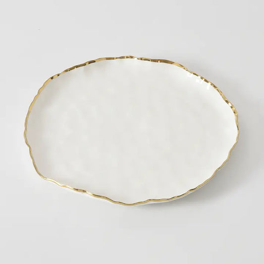 Round Patter White/Gold