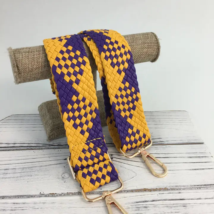 Leather Woven Purse Strap