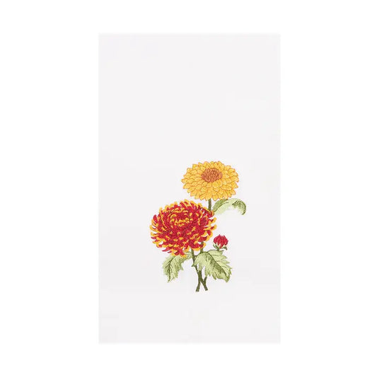 Mums Floral Hemstitch Guest Towel