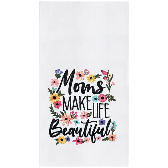 Mother's Day Beautiful Mom Floral Kitchen Towel