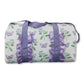 Lavender Ruffle Band Floral Butterfly Women Duffle Bag
