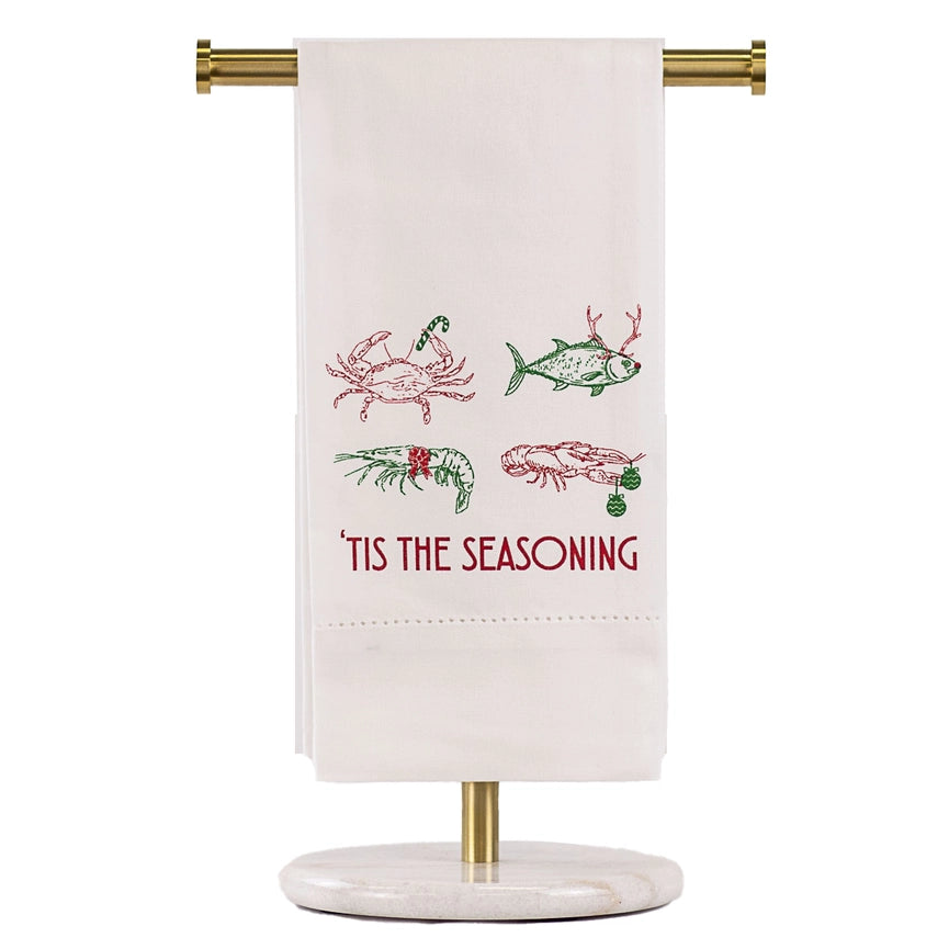 Tis the Seasoning Hemstitch Hand Towel