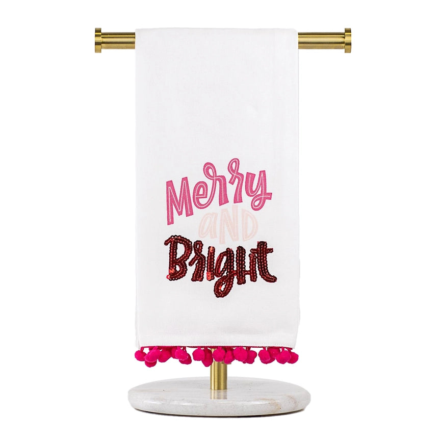 Marry & Bright Pom Pom Hand Towel