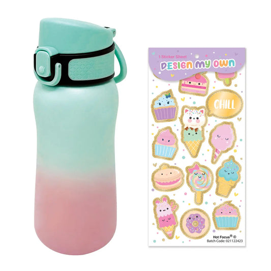 Stylish Stainless Steel Water Bottle 12oz, Sweets
