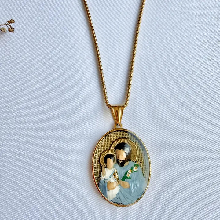 St. Joseph & the Child Jesus Necklace- Harleigh Leonards