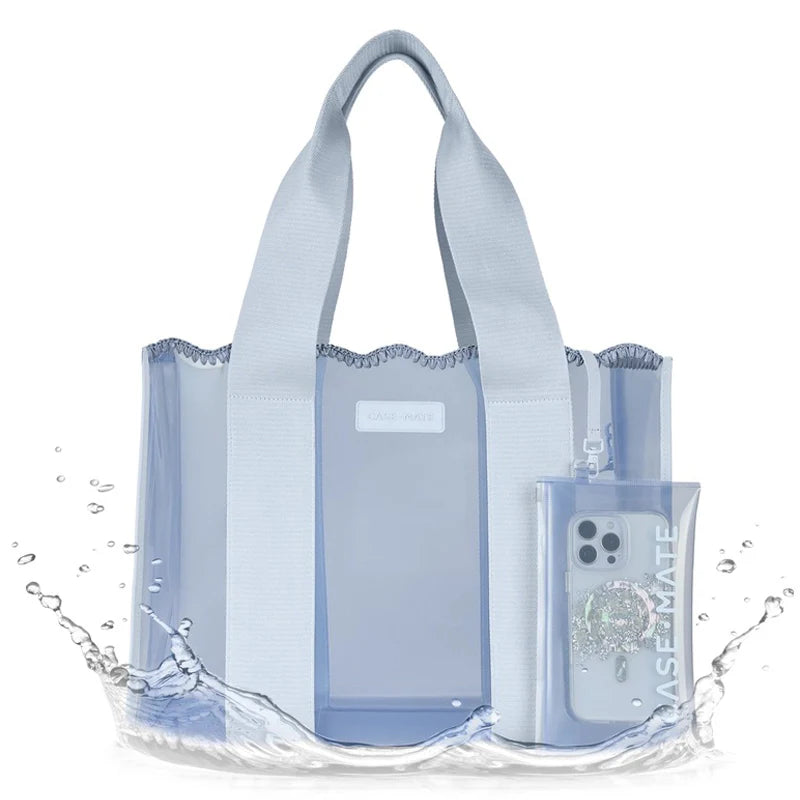 Case-Mate Jelly Tote- Carolina Blue Crochet Wave