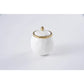 Covered Sugar Bowl White/Gold