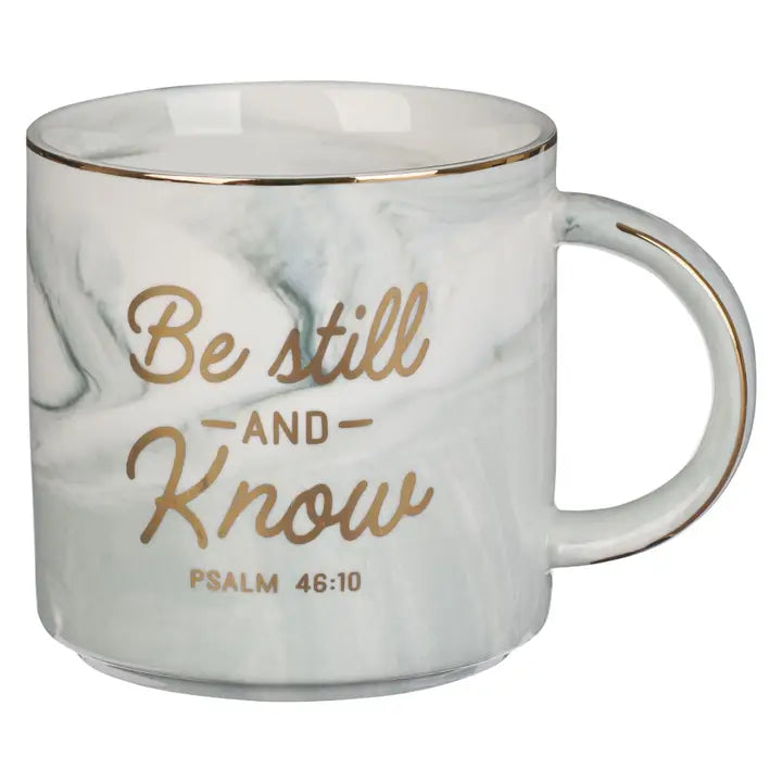 Mug Gray Marbled Be Still & Know Ps. 46:10