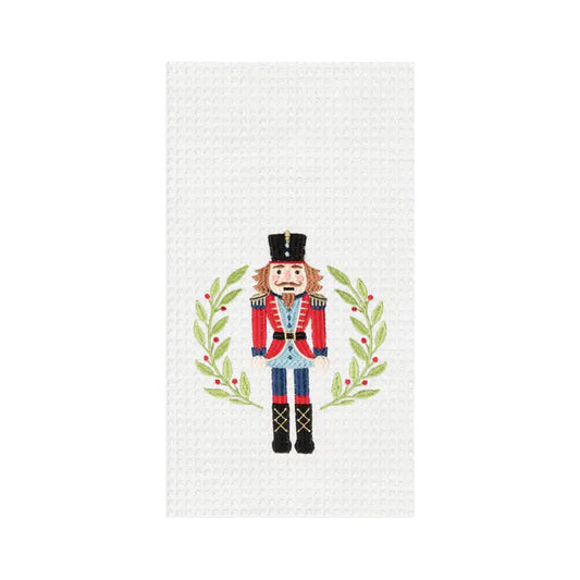 Christmas Nutcracker Wreath Hand Towel
