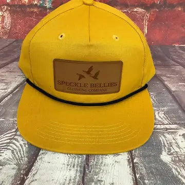 Sbcc 3 Geese Leather Patch Goat Rope Hat
