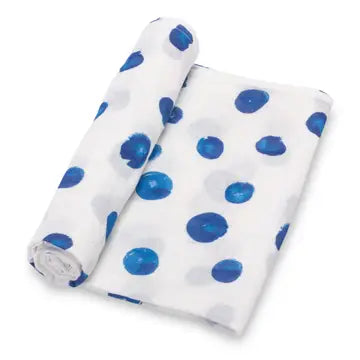 Lolly Banks Blue Dots Swaddle